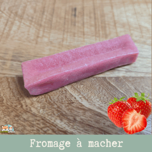 Barre de fromage à la fraise – friandise naturelle à mâcher pour chien