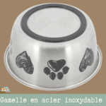 Gamelle Trixie en acier inoxydable 1 litre vue de dessous