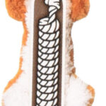 KONG Knots Scrunch Renard Orange avec corde pour chien