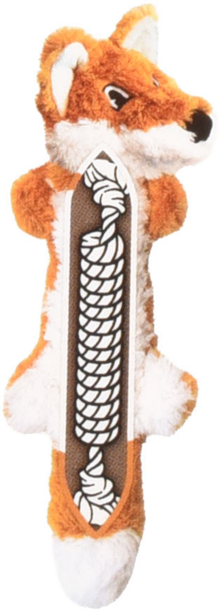 KONG Knots Scrunch Renard Orange avec corde pour chien