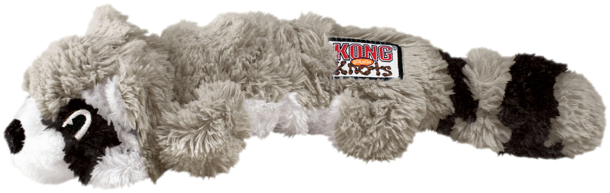 KONG Knots Scrunch Raton laveur Gris avec corde pour chien