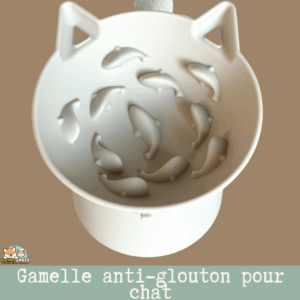 Gamelle anti-glouton pour chat « Slow Bowl » en silicone — bol à alimentation lente