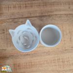 Gamelle anti-glouton pour chat Doggotique en silicone gris et blanc