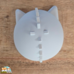Gamelle anti-glouton pour chat Doggotique en silicone gris et blanc