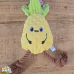 Jouet Flamingo Bubto Ananas jaune avec corde pour chien