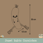 Jouet Bubto Cornichon vert avec corde – dimenssion