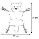 Jouet pour chien Wigri Ours beige avec corde – vue de face