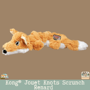 Jouet Kong Knots Scrunch Renard Orange vue de face