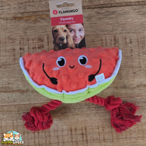 Jouet Bubto Melon d'Eau avec corde Flamingo pour chien
