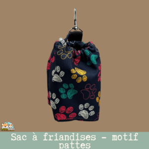 Sac à friandises pour chien « Paw Pattern » – treat pouch imperméable