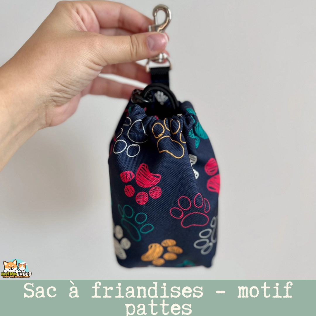 Sac à friandises pour chien « Paw Pattern » – treat pouch imperméable