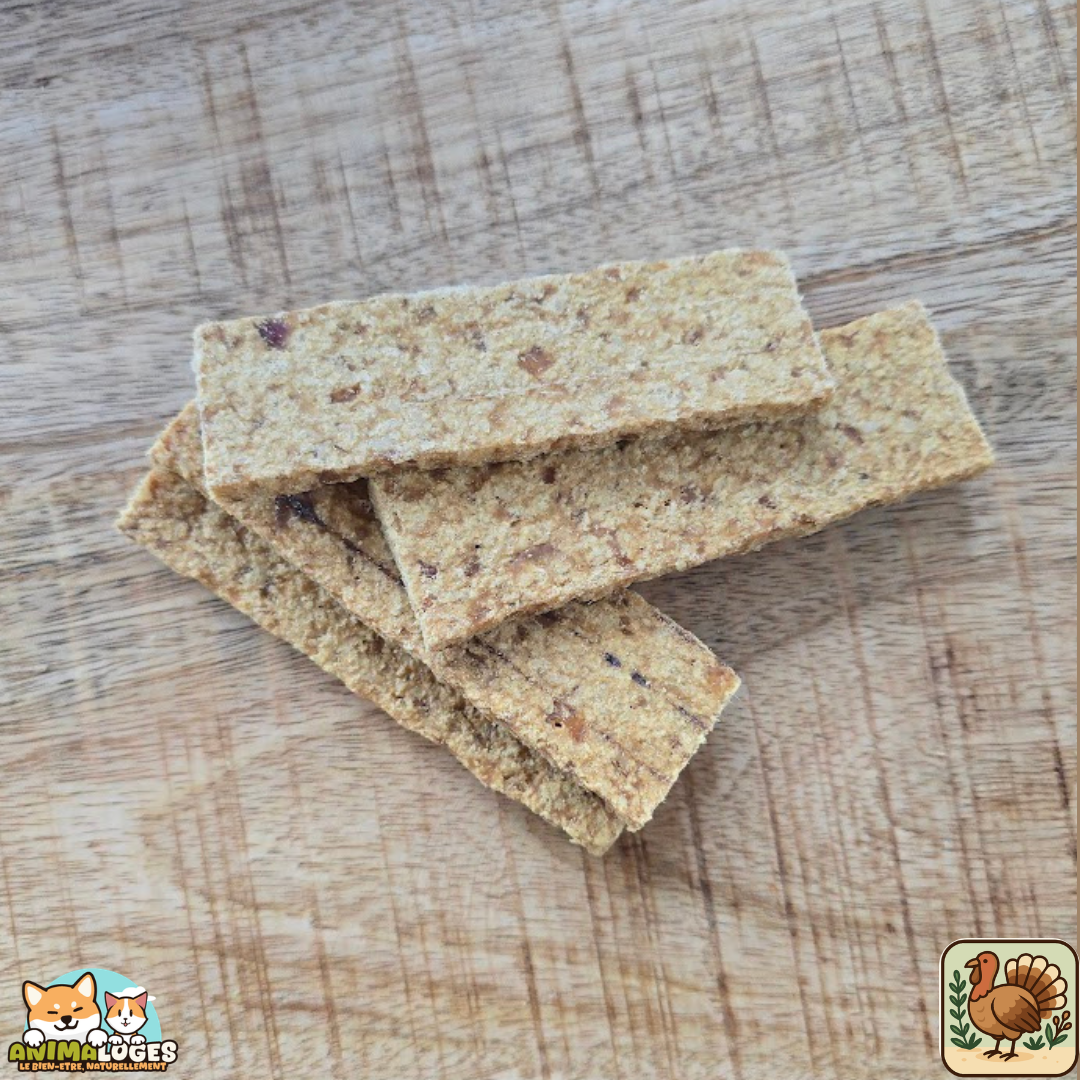 Lanières de viande de dinde séchées naturelles pour chien et chat – friandises
