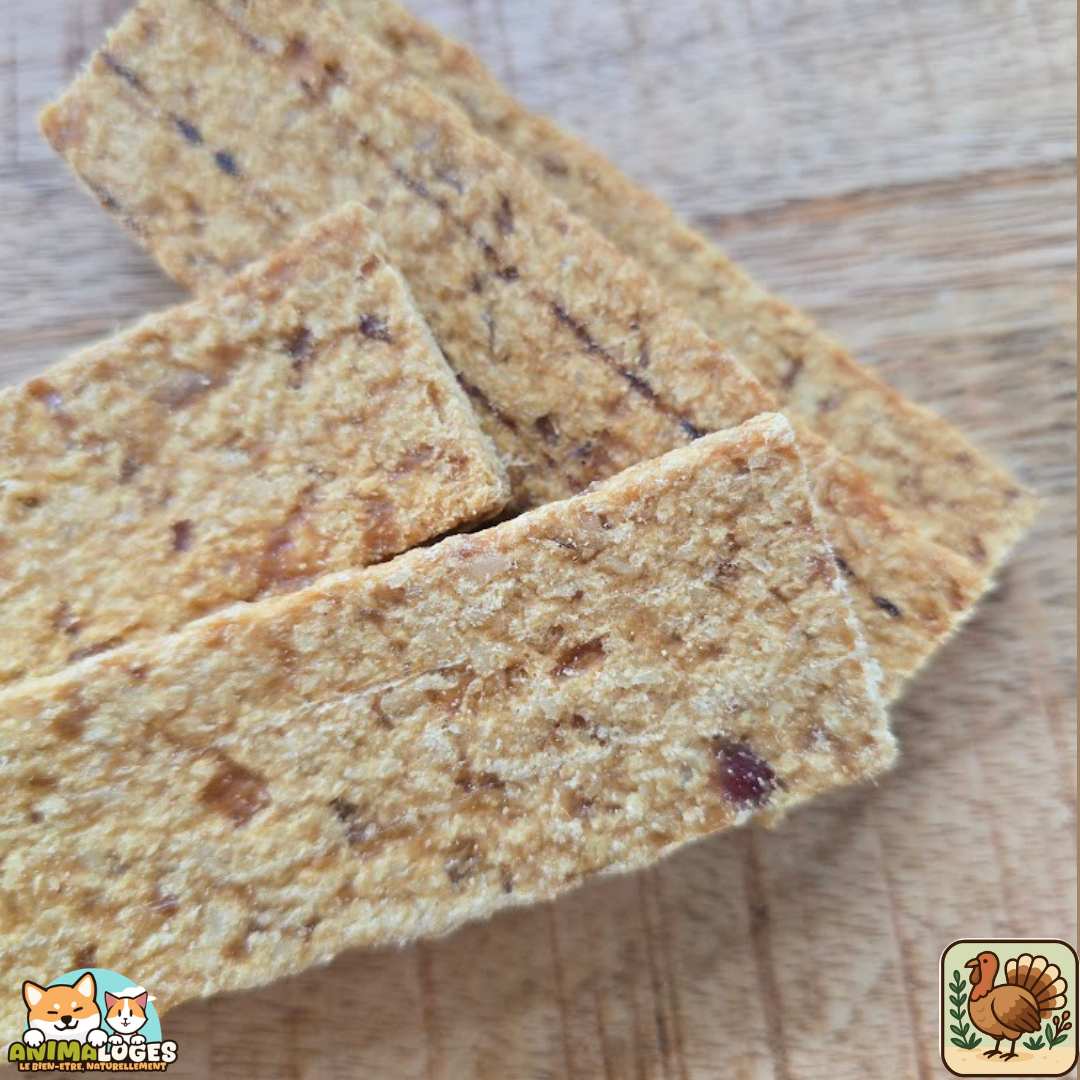 Lanières de viande de dinde séchées naturelles pour chien et chat – friandises