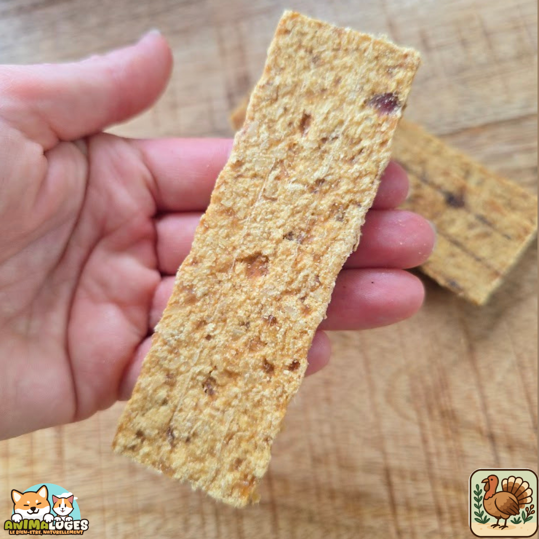 Lanières de viande de dinde séchées naturelles pour chien et chat – friandises