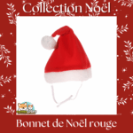 Bonnet de Noël rouge Flamingo pour chien