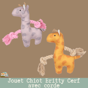 Jouet Britty Cerf avec corde – vue générale