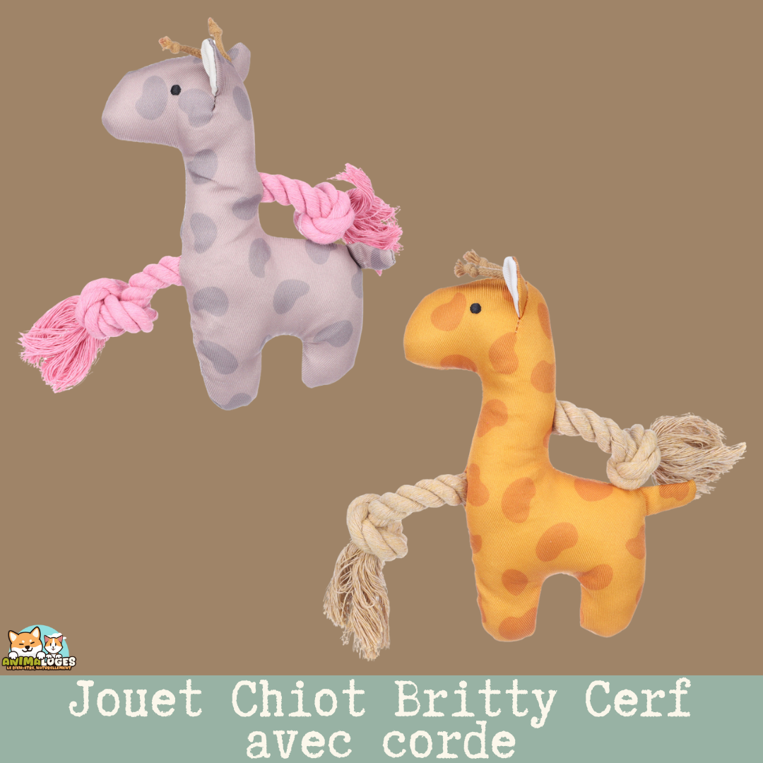 Jouet Britty Cerf avec corde – vue générale