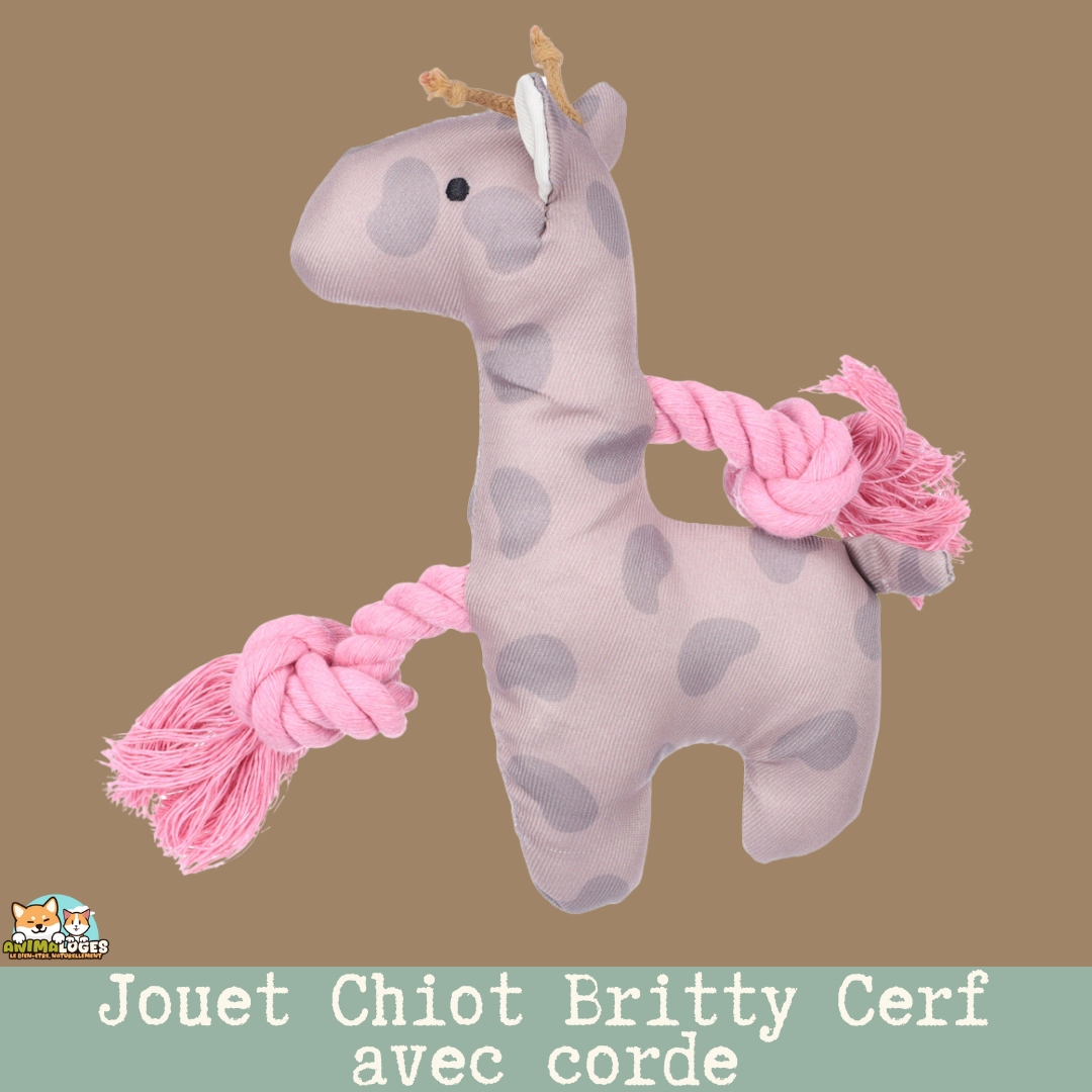 Jouet Britty Cerf avec corde – vue générale
