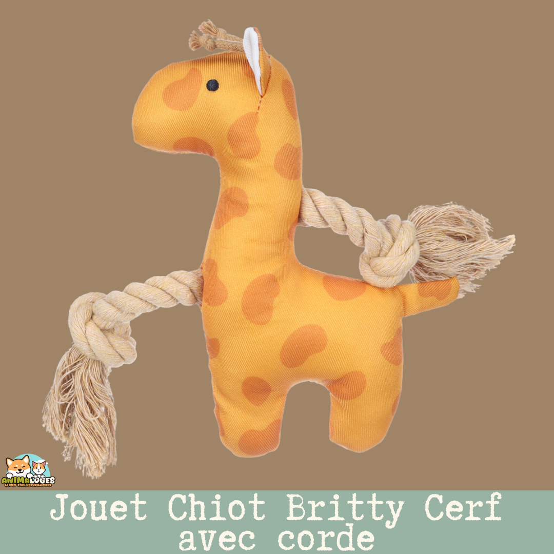 Jouet Britty Cerf avec corde – vue générale