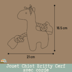 Jouet Britty Cerf avec corde – vue générale