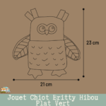 Jouet Chiot Britty Hibou Plat Vert – vue de face