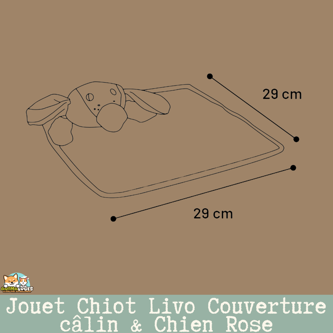 Flamingo Livo Couverture câlin Rose — vue de face du doudou