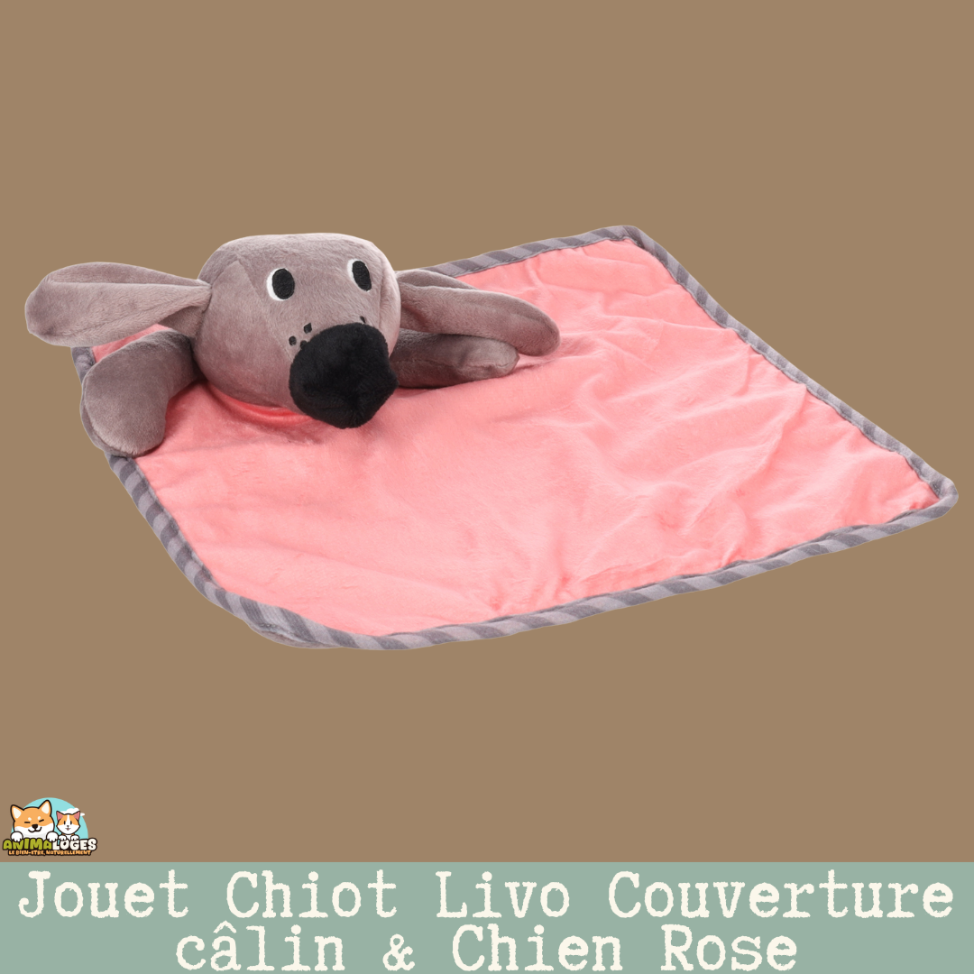 Flamingo Livo Couverture câlin Rose — vue de face du doudou