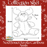 Jouet renne Krola Caribou assis brun pour chien