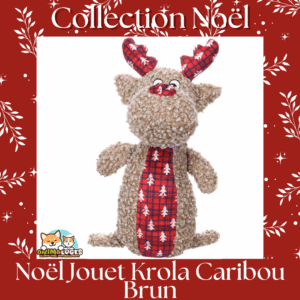 Jouet renne Krola Caribou brun Flamingo pour chien