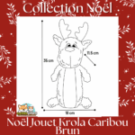 Jouet renne Krola Caribou brun Flamingo pour chien