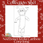 Jouet renne long corps Krola Caribou brun pour chien