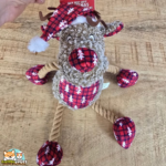 Jouet de Noël Flamingo Krola Caribou avec corde pour chien