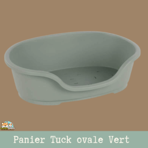 Panier Tuck Ovale Vert S – vue de face, plastique recyclé
