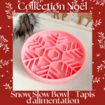 Tapis d’alimentation Snow Slow Bowl Doggotique motif flocon de neige