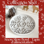 Tapis d’alimentation Snow Slow Bowl Doggotique motif flocon de neige