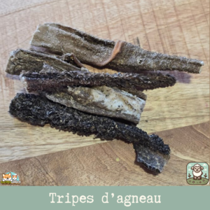 Tripes d’agneau séchées naturelles pour chien – friandise très appétente