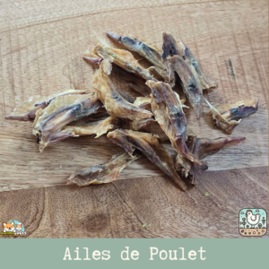 Ailes de poulet séchées naturelles pour chien – friandise croustillante
