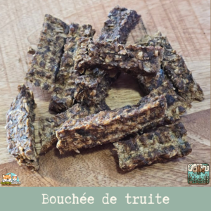 Bouchées de truite séchées naturelles pour chien – friandise au poisson