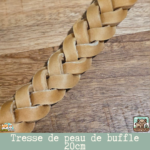 Tresse en peau de buffle naturelle pour chien – friandise de mastication longue durée