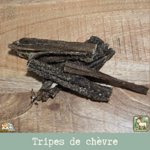 Tripes de chèvre séchées naturelles pour chien – friandise riche en protéines