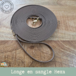 Longe en sangle Hexa, couleur au choix, taille sur mesure.