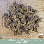 Box Gibier pour chien – assortiment de friandises naturelles cerf sanglier chevreuil