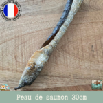 Peau de saumon séchée naturelle pour chien – friandise saine au poisson