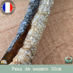 Peau de saumon séchée naturelle pour chien – friandise saine au poisson