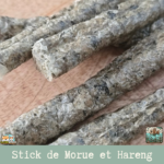 Stick Morue & Hareng séché naturel pour chien – friandise poisson riche en oméga-3