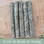 Stick Morue & Hareng séché naturel pour chien – friandise poisson riche en oméga-3