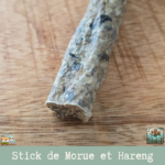 Stick Morue & Hareng séché naturel pour chien – friandise poisson riche en oméga-3