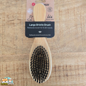 Brosse Flamingo Babu en bambou pour chien et chat à poil court ou long