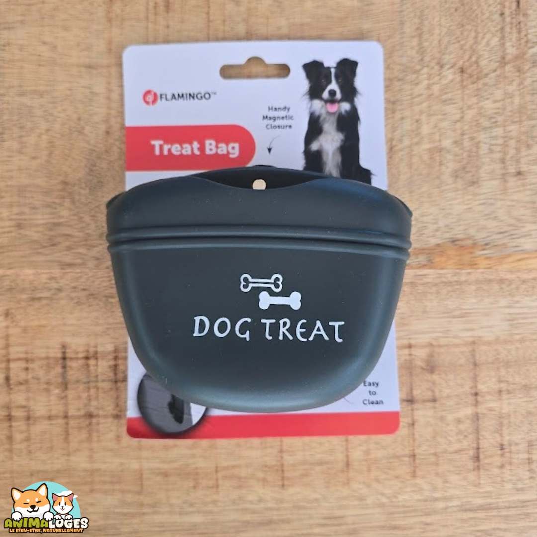 Distributeur de friandises Flamingo Dropsy gris pour chien