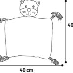 Jouet Flamingo Akra Couverture câlin Chat avec corde Brun pour chien